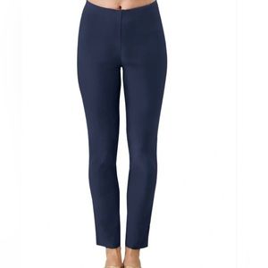 Gretchen Scott pull on pants Womens large gripless Navy Blue